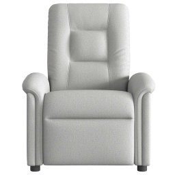 vidaXL Fauteuil verstelbaar stof wolk grijs