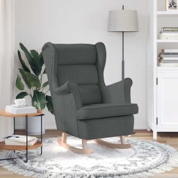 vidaXL Schommelstoel 74x90x102 cm stof donkergrijs