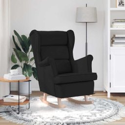vidaXL Schommelstoel 74x90x102 cm stof zwart