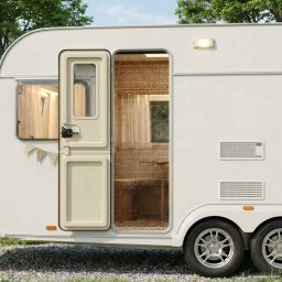 vidaXL Insectengordijn voor camper 56x185 cm bamboe donkergrijs