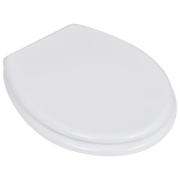vidaXL Toiletbrillen met deksels 2 st MDF wit