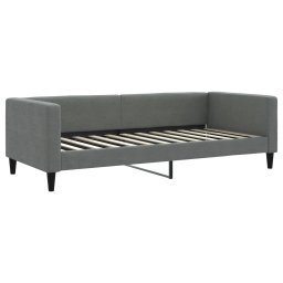 vidaXL Slaapbank met matras 90x200 cm stof donkergrijs