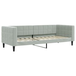 vidaXL Slaapbank met matras 90x200 cm fluweel lichtgrijs