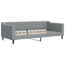 vidaXL Slaapbank met matras 90x200 cm stof lichtgrijs