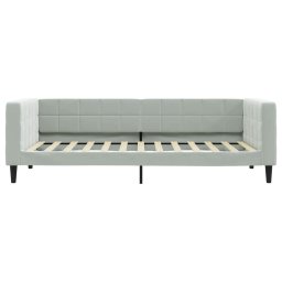 vidaXL Slaapbank 90x200 cm fluweel lichtgrijs