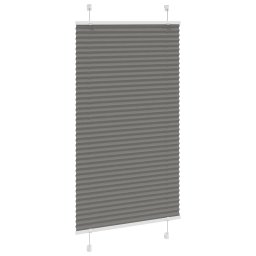 vidaXL Plissé rolgordijn 80x100 cm stofbreedte 79,4 cm antraciet
