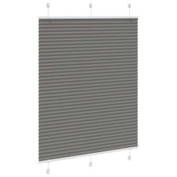 vidaXL Plissé rolgordijn 105x100 cm stofbreedte 104,4 cm antraciet