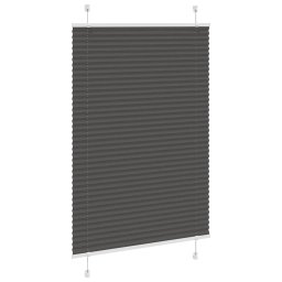 vidaXL Plissé rolgordijn 85x100 cm stofbreedte 84,4 cm polyester zwart