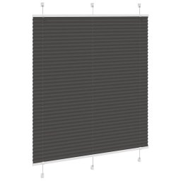vidaXL Plissé rolgordijn 115x150cm stofbreedte 114,4cm polyester zwart