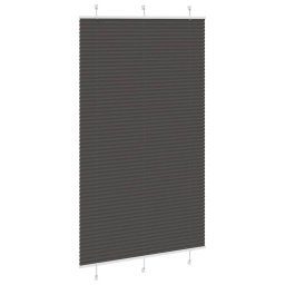 vidaXL Plissé rolgordijn 115x200cm stofbreedte 114,4cm polyester zwart