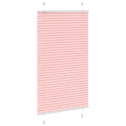 vidaXL Plissé rolgordijn 75x100 cm stofbreedte 74,4 cm polyester roze
