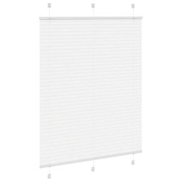 vidaXL Plissé rolgordijn 105x100cm stofbreedte 104,4cm polyester wit