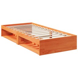 vidaXL Slaapbank zonder matras 90x200 cm massief grenenhout wasbruin