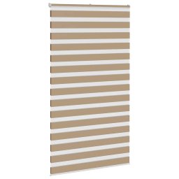 vidaXL Zebra Blind 120x200 cm stofbreedte 115,9 cm polyester zandbruin