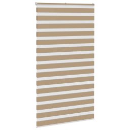 vidaXL Zebra Blind 135x230 cm stofbreedte 130,9 cm polyester zandbruin