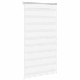 vidaXL Zebra Blind 80x100 cm stofbreedte 75,9 cm polyester wit