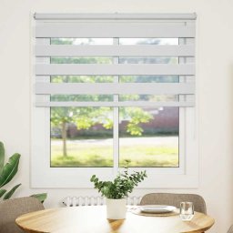 vidaXL Zebra Blind 120x100 cm stofbreedte 115,9 cm polyester wit