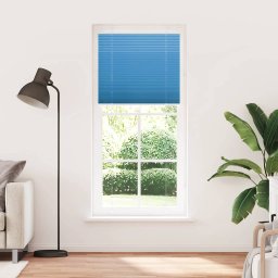 vidaXL Plissé rolgordijn 90x200 cm stofbreedte 89,4 cm polyester blauw