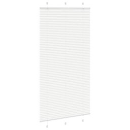 vidaXL Plissé rolgordijn 105x200 cm stofbreedte 104,4cm polyester wit