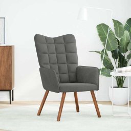 vidaXL Relaxstoel fluweel donkergrijs