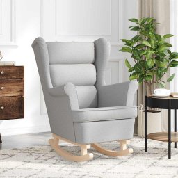 vidaXL Schommelstoel 74x90x102 cm stof wolkengrijs