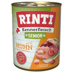 6x800g Senior "Kennerfleisch" Kip RINTI Hondenvoer