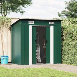 vidaXL Tuinschuur metaal groen