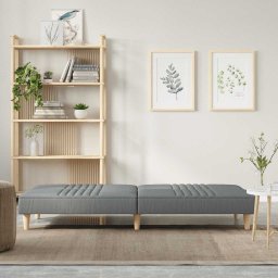 vidaXL Slaapbank stof lichtgrijs