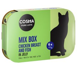 24x170g Mix in Gelei (4 Smaken) Cosma Original Kattenvoer