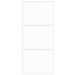 vidaXL Schuifdeur 90x205 cm gehard glas en aluminium wit