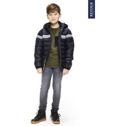 Retour Jeans - Maat 122/128 - Pim Jongens Jas - Black