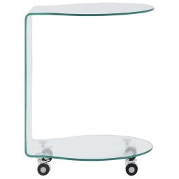 vidaXL Salontafel 45x40x58 cm gehard glas