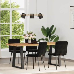 vidaXL Eetkamerstoelen 4 st fluweel zwart