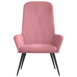 vidaXL Relaxstoel fluweel roze
