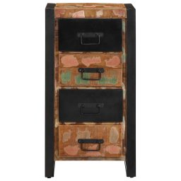vidaXL Ladekast 40x40x90 cm massief gerecycled hout meerkleurig
