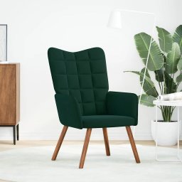 vidaXL Relaxstoel fluweel donkergoen