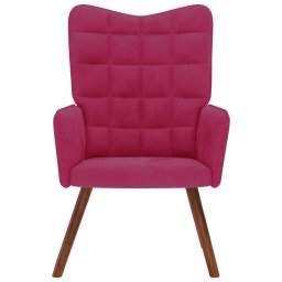 vidaXL Relaxstoel fluweel wijnrood