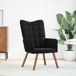 vidaXL Relaxstoel fluweel zwart