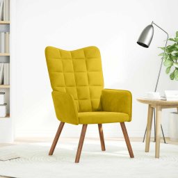 vidaXL Relaxstoel fluweel geel