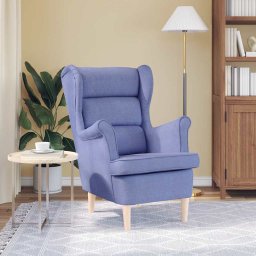 vidaXL Fauteuil 74x84x100 cm stof jeansblauw