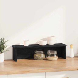 vidaXL Keukenrek stapelbaar 50x15x16 cm bewerkt hout zwart
