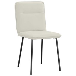 vidaXL Eetkamerstoelen 6 st fluweel crèmekleurig