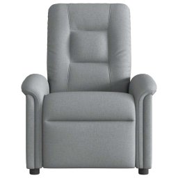 vidaXL Massagestoel verstelbaar stof lichtgrijs