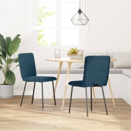 vidaXL Eetkamerstoelen 2 st fluweel blauw