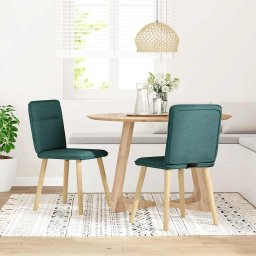 vidaXL Eetkamerstoelen 2 st stof donkergroen