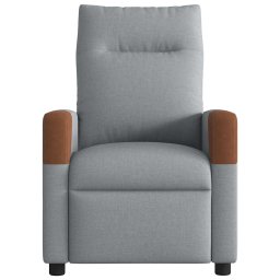 vidaXL Fauteuil verstelbaar stof lichtgrijs