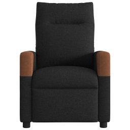 vidaXL Fauteuil verstelbaar stof zwart