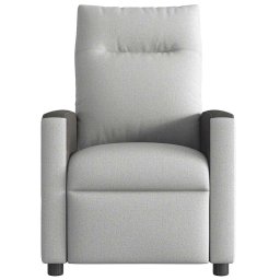 vidaXL Fauteuil verstelbaar stof wolk grijs