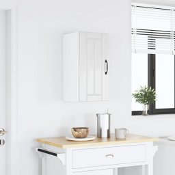 vidaXL Keukenbovenkast Lucca bewerkt hout hoogglans wit