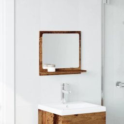 vidaXL Badkamerspiegelkast 40x11x37 cm bewerkt hout oud houtkleurig